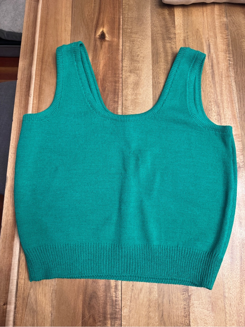 St. John Collection Green Santana Knit Tank Top